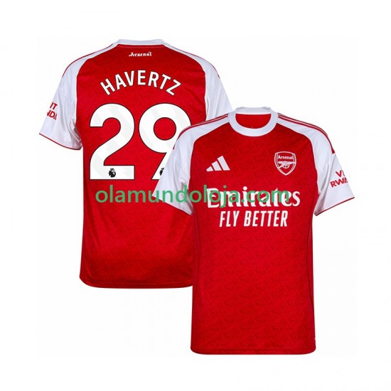 Camisola Arsenal Kai Havertz 29 Homem Equipamento Primeiro 2025-2026 Manga Curta